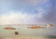 John Gadsby Chapman Charleston Bay and City oil painting on canvas